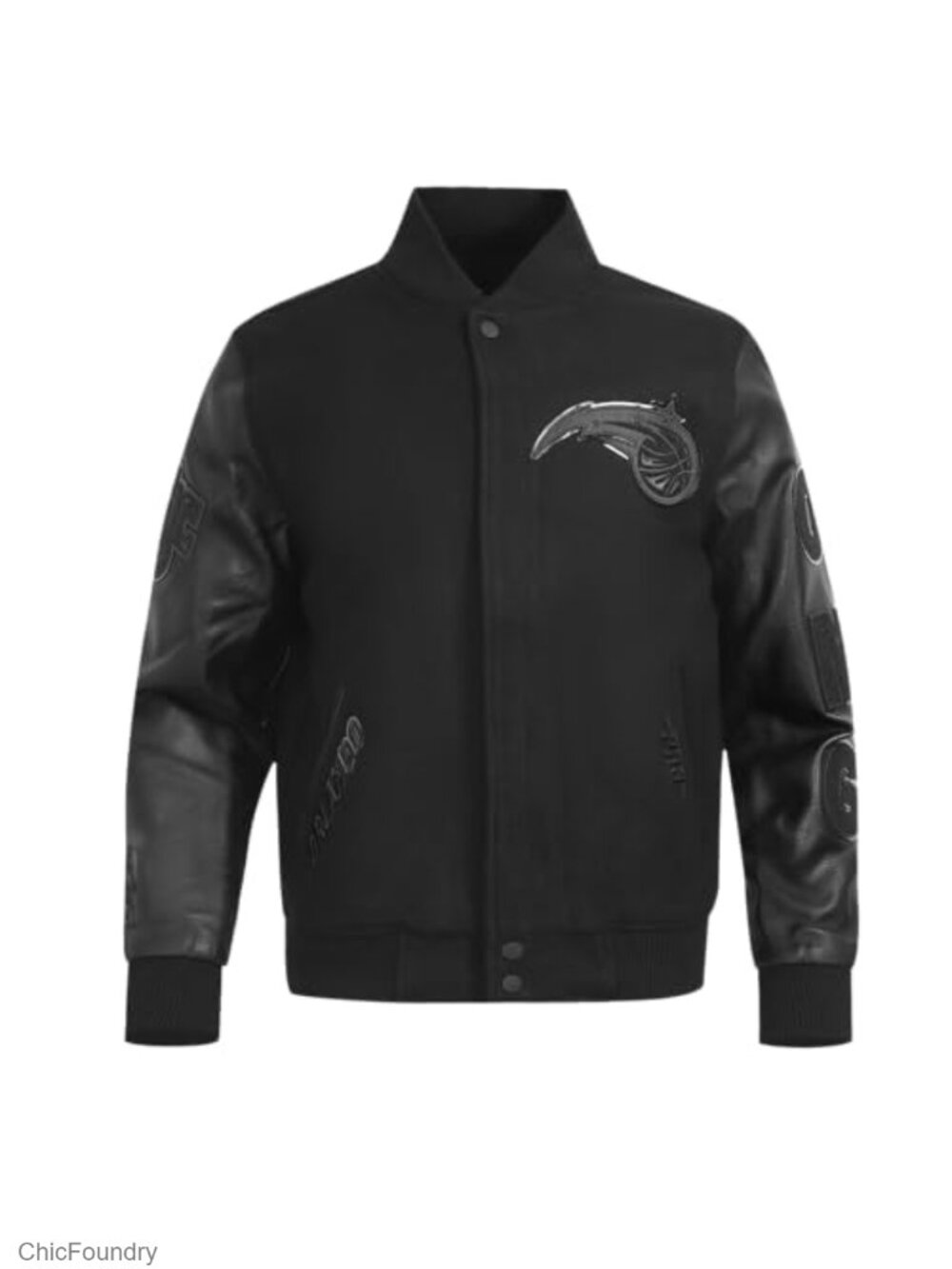 Varsity Jacket Premium Wool Blend Faux Leather Jacket